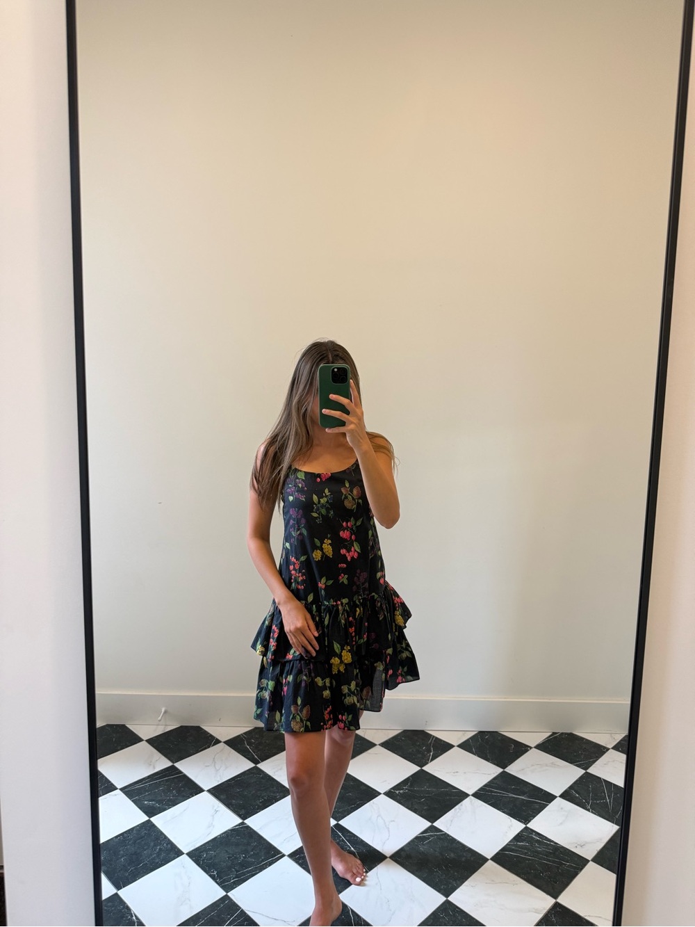 Cara Cara Floral Black Dress XS - Picture 5 of 11